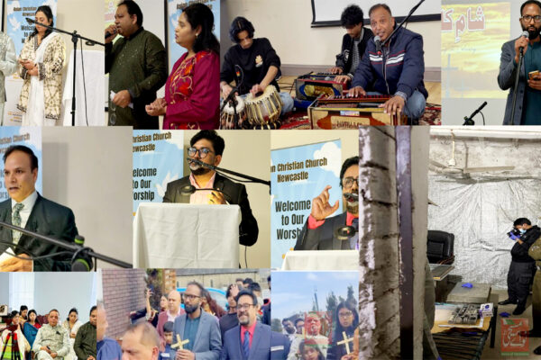 Palm Sunday procession Newcastle UK Asian Christian Church