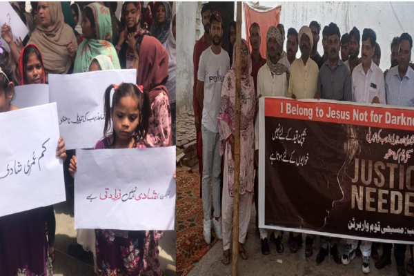 Christian protest in Warburton against Maria Shahbaz case