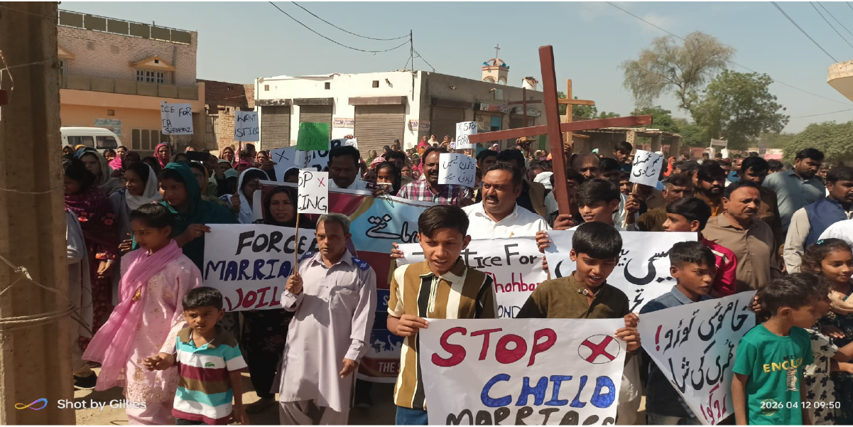 Christian protest in Pakistan against forced conversions Maria Shahbaz