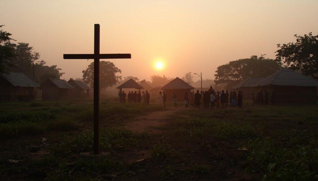 Christians in Nigeria village after Holy Week attacks symbolic peaceful scene