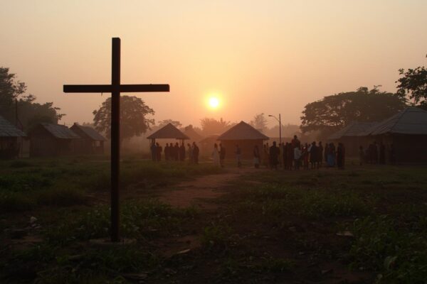 Christians in Nigeria village after Holy Week attacks symbolic peaceful scene